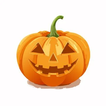Cute glowing pumpkin jack o lantern design for Halloween party and seasonal.. Stock Illustration