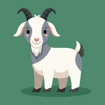 Cute goat vector illustration. Stock Illustration