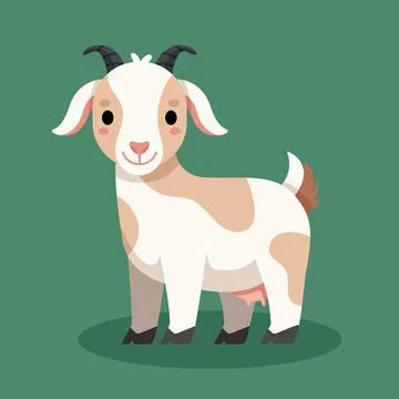 Cute Goat Vector Illustration Stock Illustration