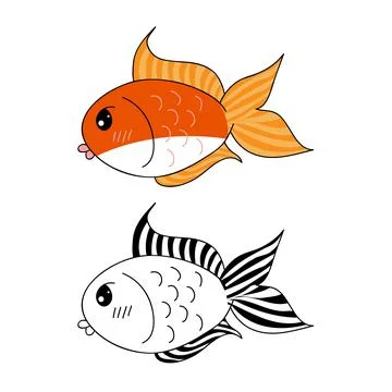 Cute Goldfish Stock Illustration
