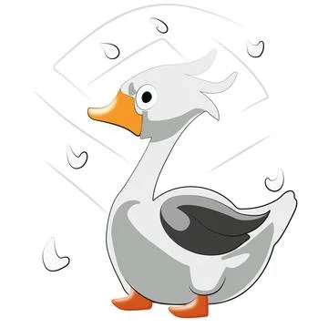 Cute goose Stock Illustration