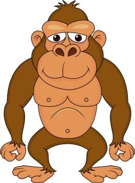 Cute gorilla cartoon Stock Illustration