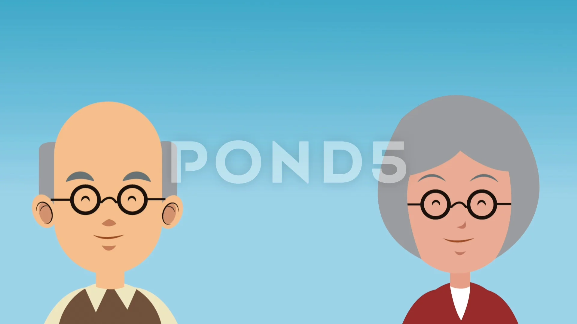 Cute Grandparents cartoons HD animation | Stock Video | Pond5