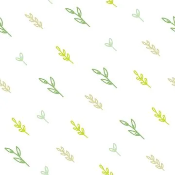 Cute green branches background. Stock Illustration