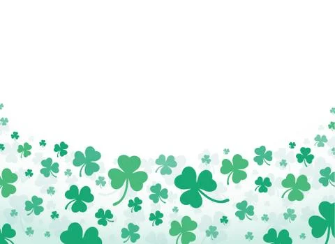 Cute green clover leaf background vector illustration Illustrazione stock