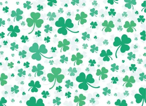 Cute green clover leaf background vector illustration Stock Illustration