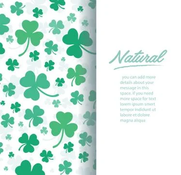 Cute green clover leaf background vector illustration Stock Illustration