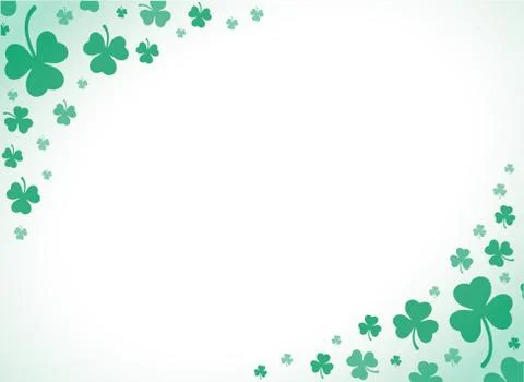 Cute green clover leaf background vector illustration Stock Illustration