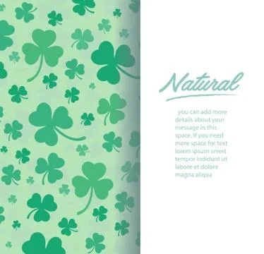 Cute green clover leaf background vector illustration Stock Illustration