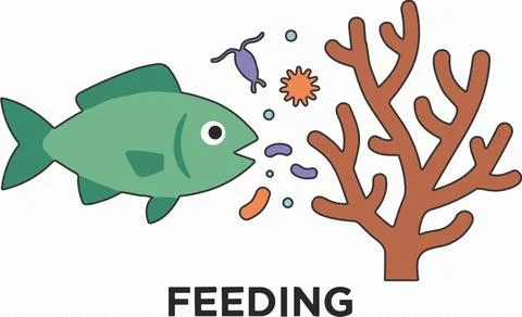 Cute Green Fish with Fishing Lure Cartoon Vector Illustration Stock Illustration