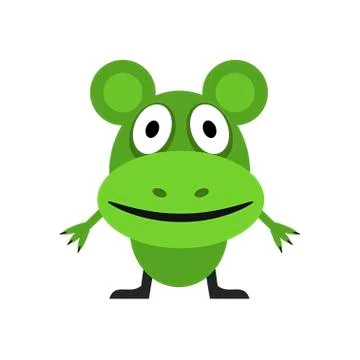 Cute green mouse Stock Illustration