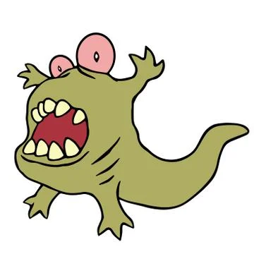 Cute green small dinosaur. Vector illustration. Stock Illustration