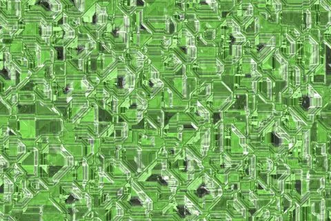 Cute green web electronic pattern cg background illustration Stock Illustration