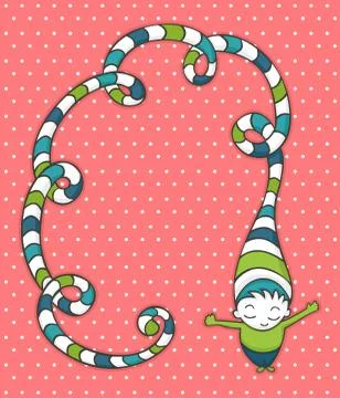 Cute greeting card Stock Illustration
