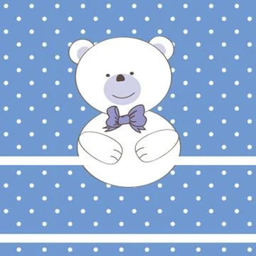 Cute grey teddy bear with patch. Ilustração Stock