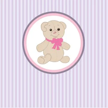 Cute grey teddy bear with patch. 스톡 일러스트