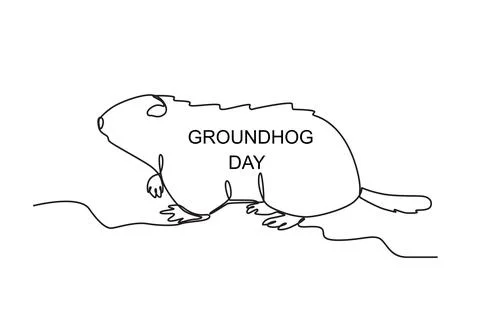 A cute groundhog Stock Illustration