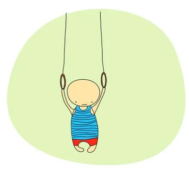 Cute gymnast Stock Illustration