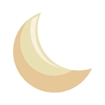 Cute half moon isolated icon Ilustração Stock