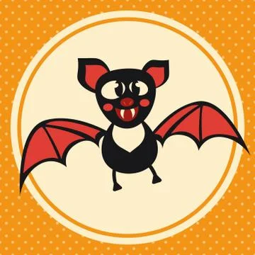 Cute Halloween bat Illustrazione stock