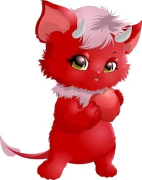 Cute Halloween character Devil Stock Illustration