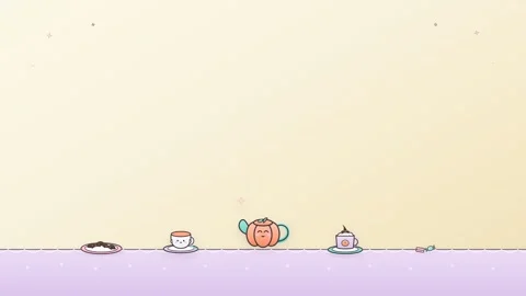 Cute halloween characters bouncing on pastel yellow background. 4K Vídeo Stock 342781796