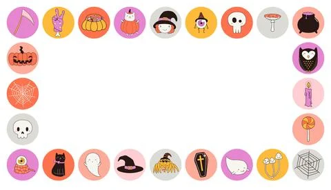 Cute Halloween characters, elements illustration Illustrazione stock