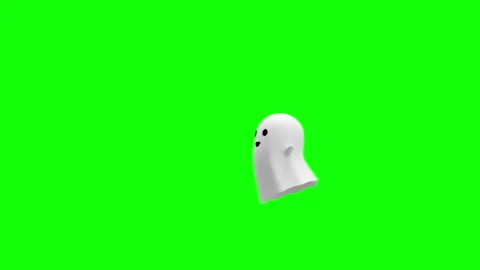 Cute Halloween ghost flying left and right. Looping 3D animation. Stock Footage 317719002