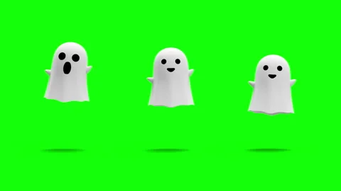 Cute Halloween ghost flying left and right. Looping 3D animation. Stock Footage 317720810