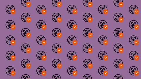 Cute Halloween Owl Pattern with Pumpkin Face on Purple Background. Stock Footage 325383590