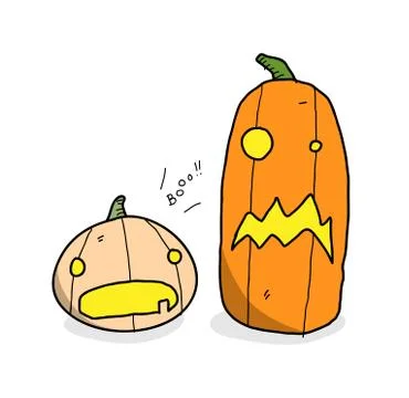 Cute Halloween Pumpkins Stock Illustration
