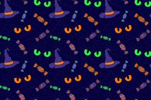 Cute halloween seamless pattern Illustrazione stock