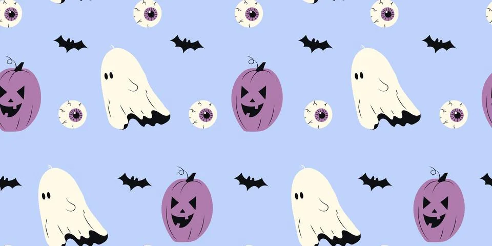 Cute Halloween seamless pattern Stock Illustration