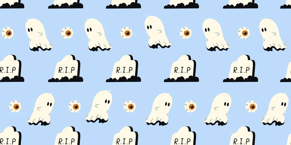 Cute Halloween seamless pattern Stock Illustration
