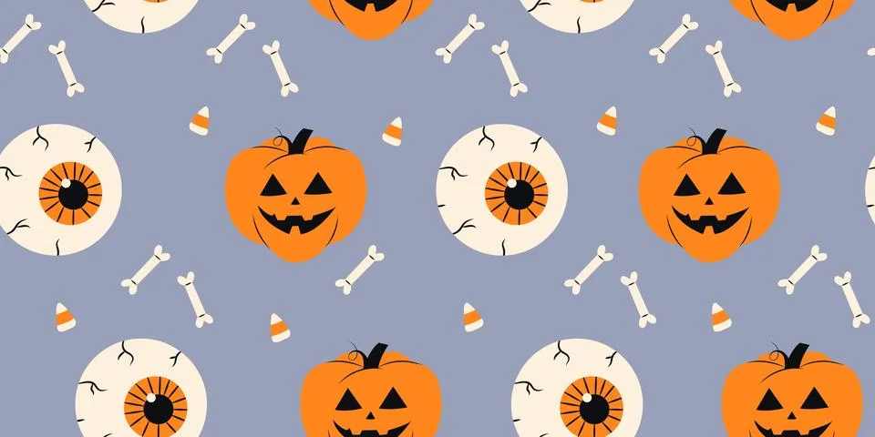 Cute Halloween seamless pattern Stock Illustration
