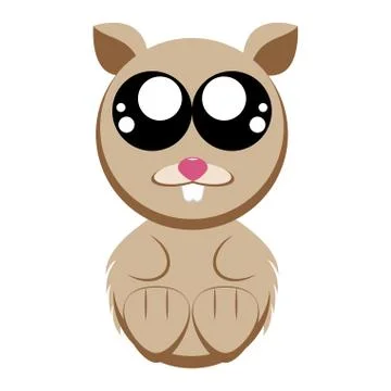 Cute hamster character Illustrazione stock