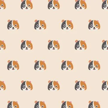 Cute hamster face pattern. Stock-Illustration