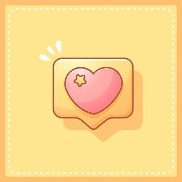 Cute hand draw love bubble Stock Illustration