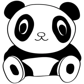Cute hand drawing bear joy isolated on white Stock Illustration