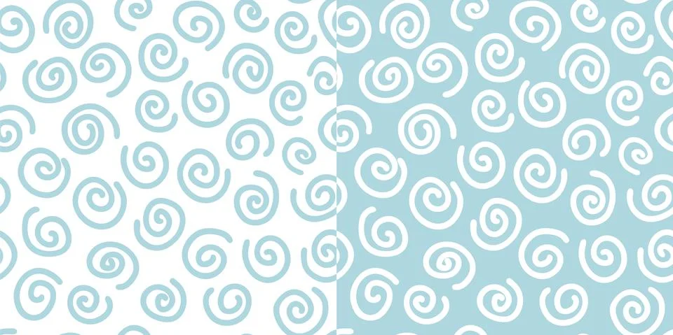 Cute hand drawn seamless pattern set with abstract shapes. Childish style vec Illustrazione stock
