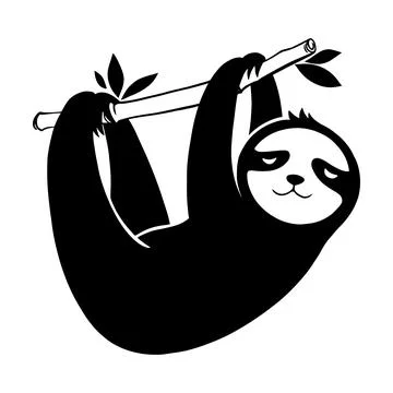 Cute hand drawn sloth Stock Illustration