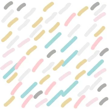 Cute hand drawn stripes pattern in pastel colors Stock Illustration