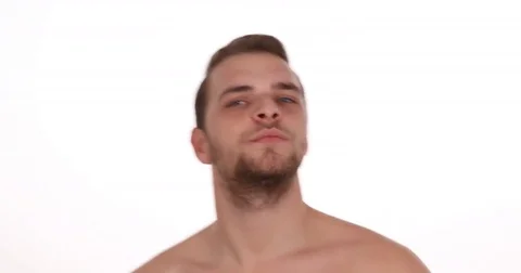 Cute Handsome Boy Dancing Young Man Dance Look Camera Stock Footage 77044415