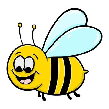 Cute Happy Bee Stock Illustration