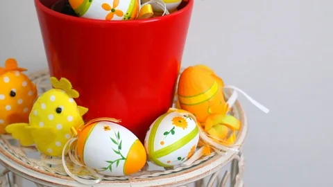 Cute happy easter decorations 動画素材 86601558