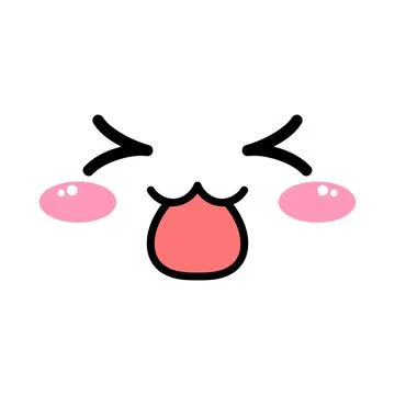 Cute happy face stickers. vector illustration. Illustrazione stock