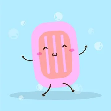Cute happy soap vector design Stock Illustration