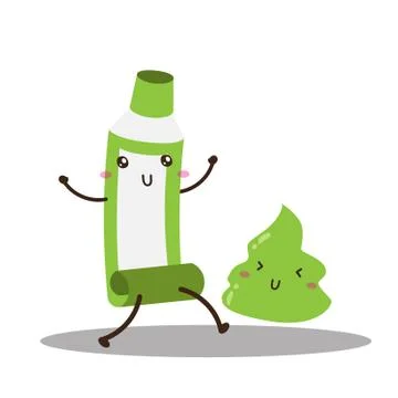 Cute happy wasabi vector design Illustrazione stock