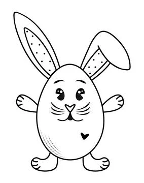 Cute hare, easter rabbit Stock Illustration