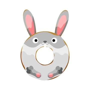 Cute hear donut vector illustration Stock Illustration